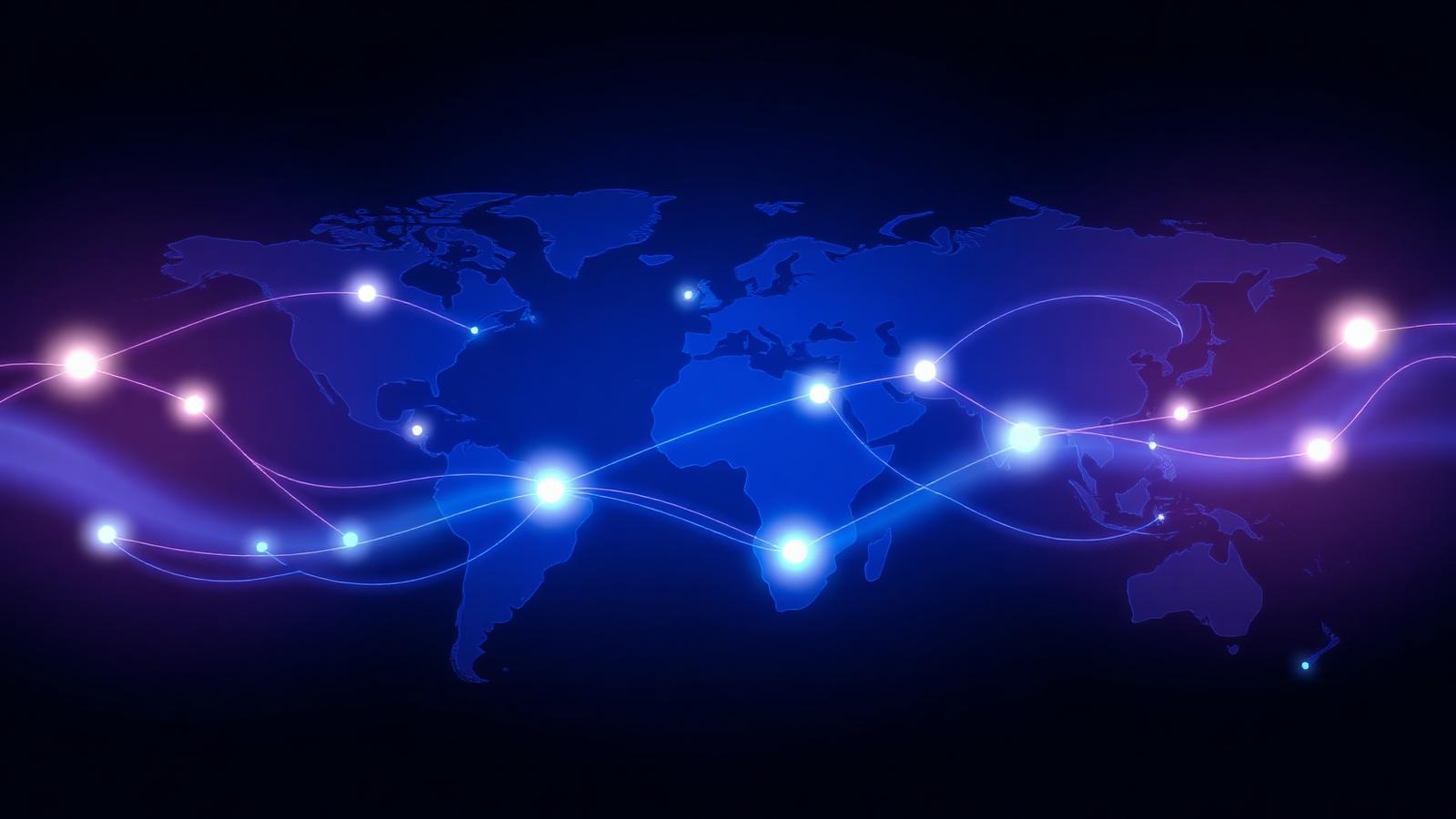 Global datacenter network map